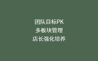 團(tuán)隊(duì)目標(biāo)PK, 多板塊管理,店長(zhǎng)強(qiáng)化培養(yǎng)